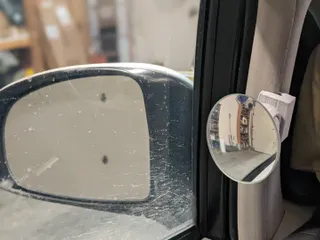 Blind spot mirror holder - adjustable