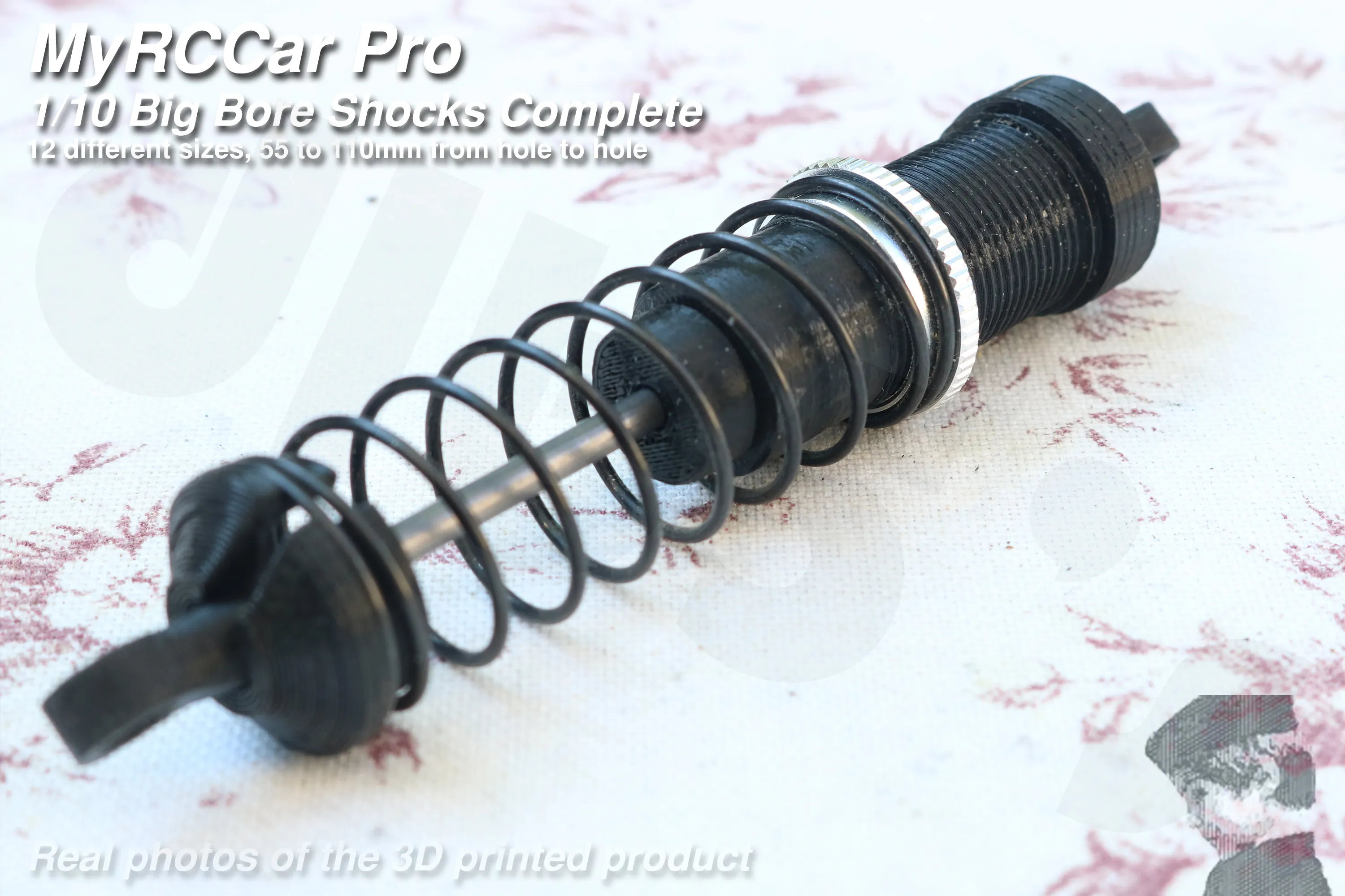 MyRCCar 1/10 Big Bore Shocks, 55-110mm RC Car Shocks