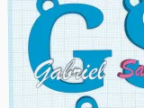 llavero con Inicial y Nombre Gabriel-0