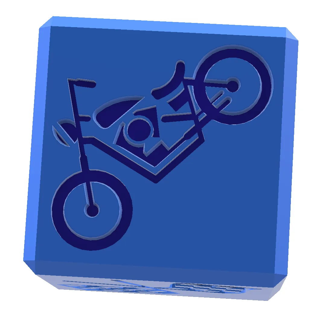 MOTORCYCLE THEME CUBE FOR PLAYDOUGH AND EDUCATIONAL PLAY