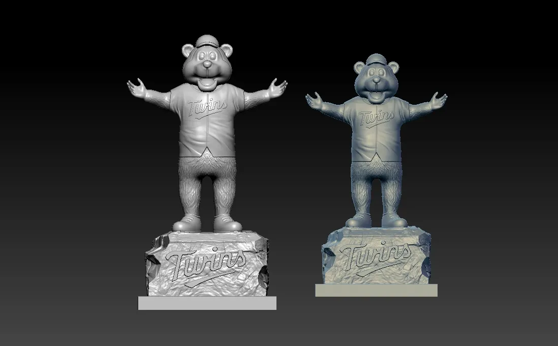 MLB - ESTATUA DE LA MASCOTA DE LOS MINNESOTA TWINS - IMPRESIÓN 3D