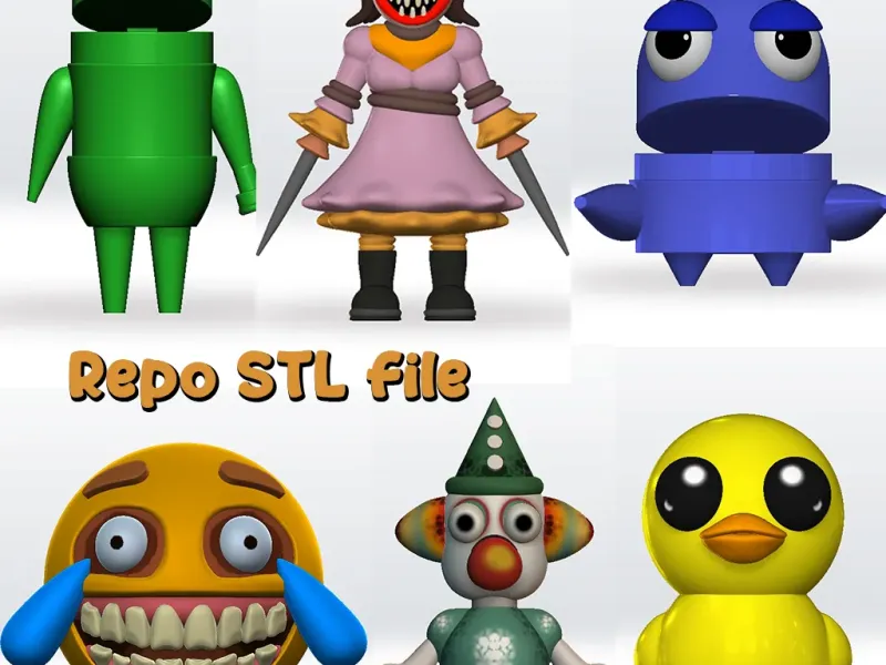 Repo game STL Models, Clown, Repo Duck, Repo Emoji Monster