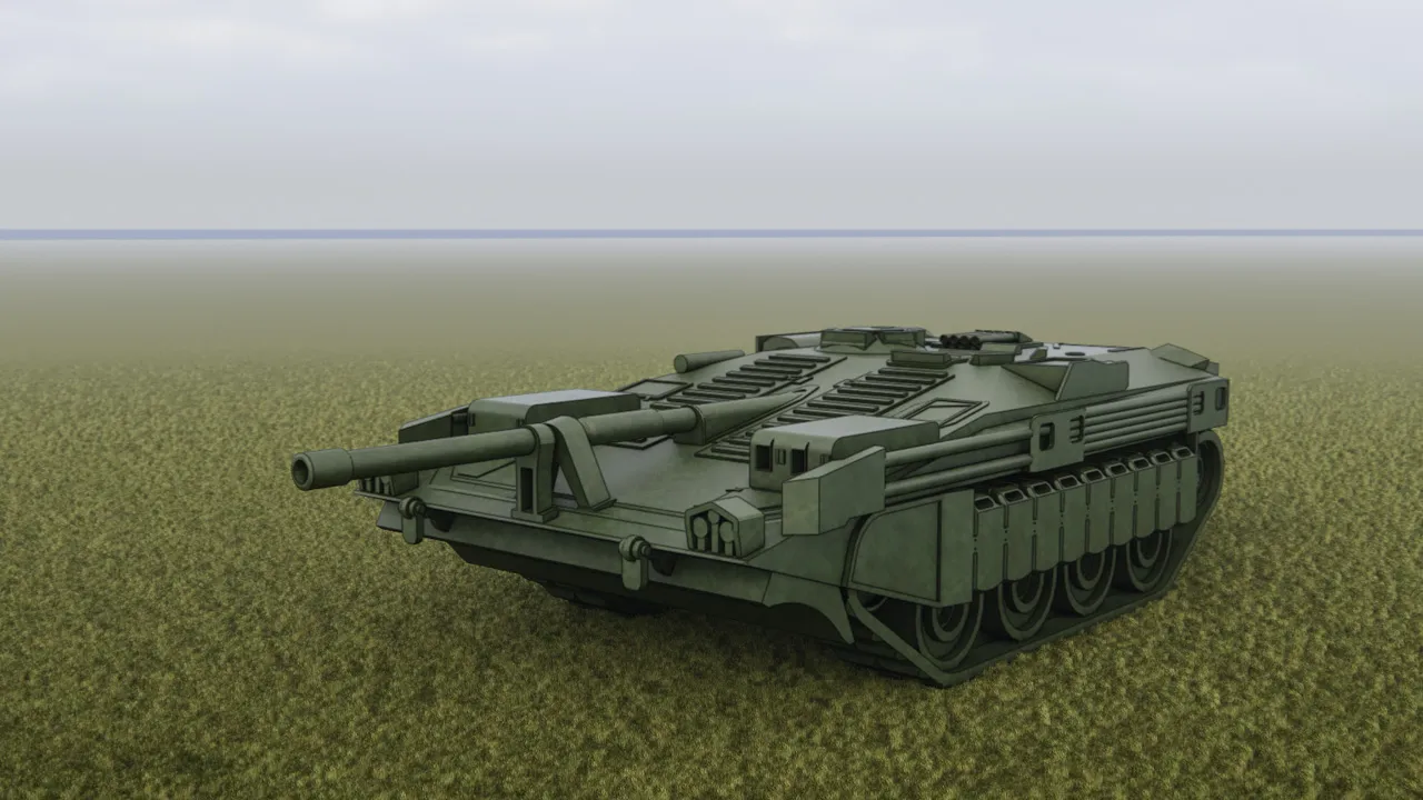 STRV-103 tank destroyer for 3d Print