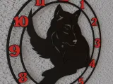 wall art wolf clock Timepiece-2