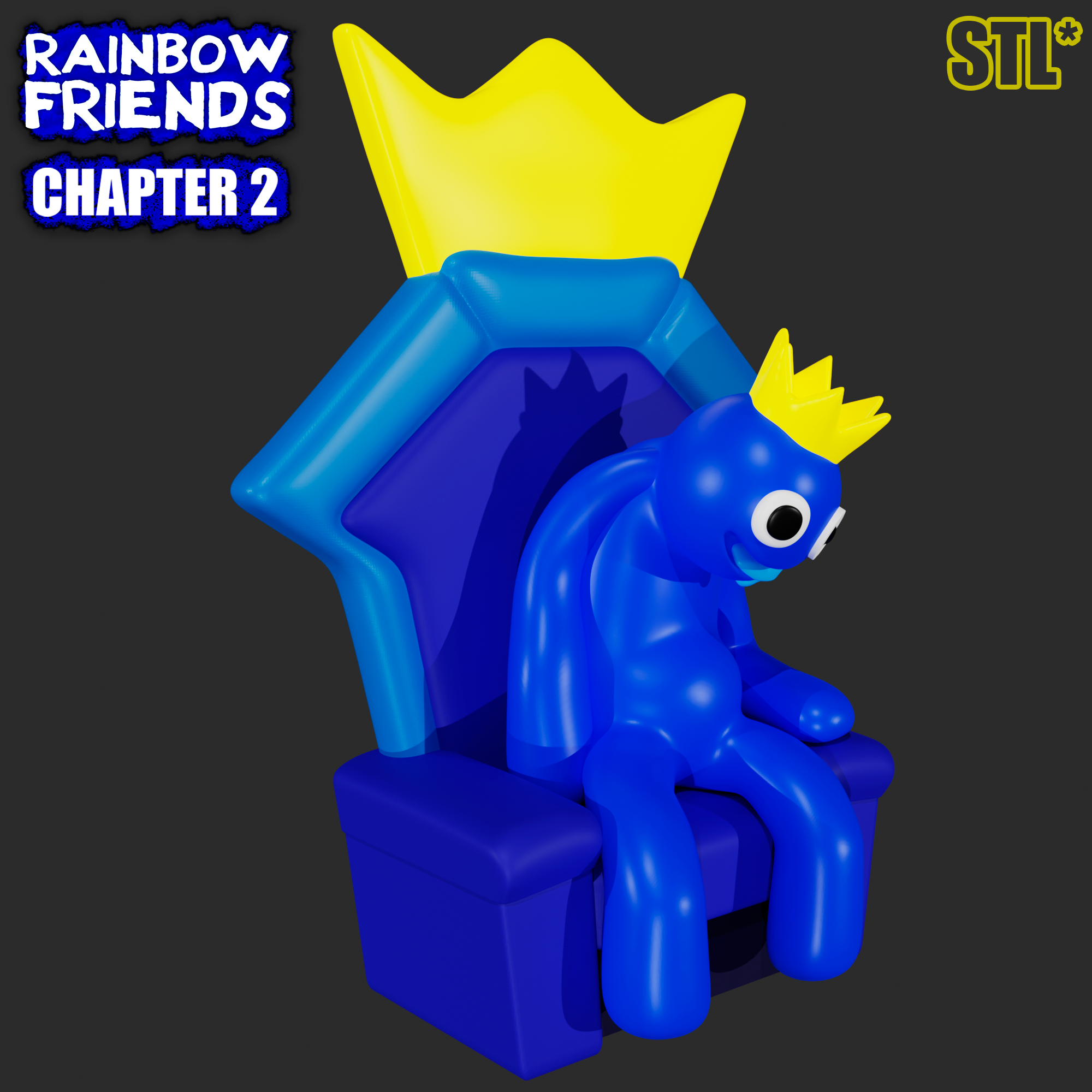 Cyan Monster Head Rainbow Friends Chapter 2