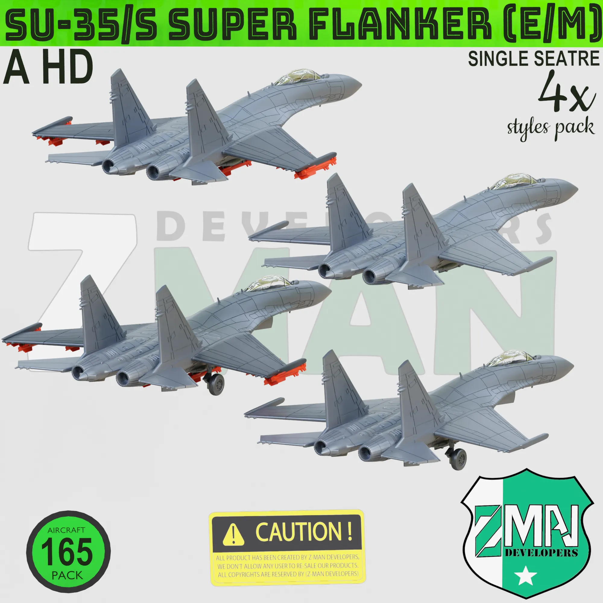 SU-35s (SUPER FLANKER E/M) V1 (4 IN 1)