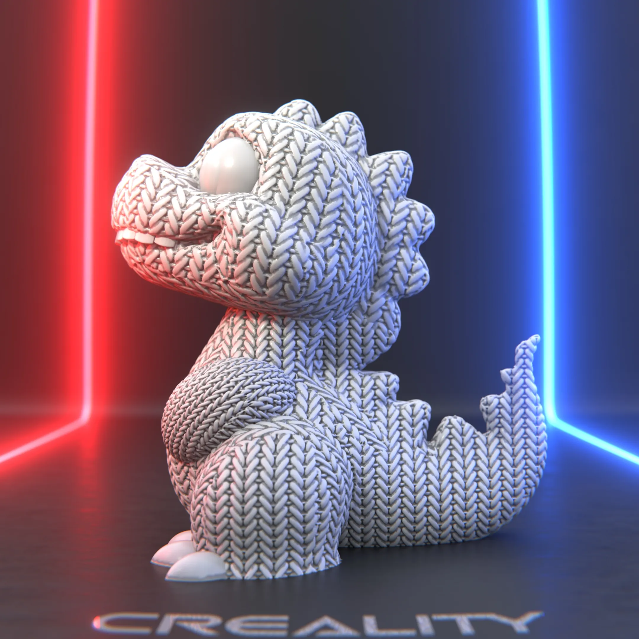 "Knitted Dino" – A Cute and Charming Printable Design