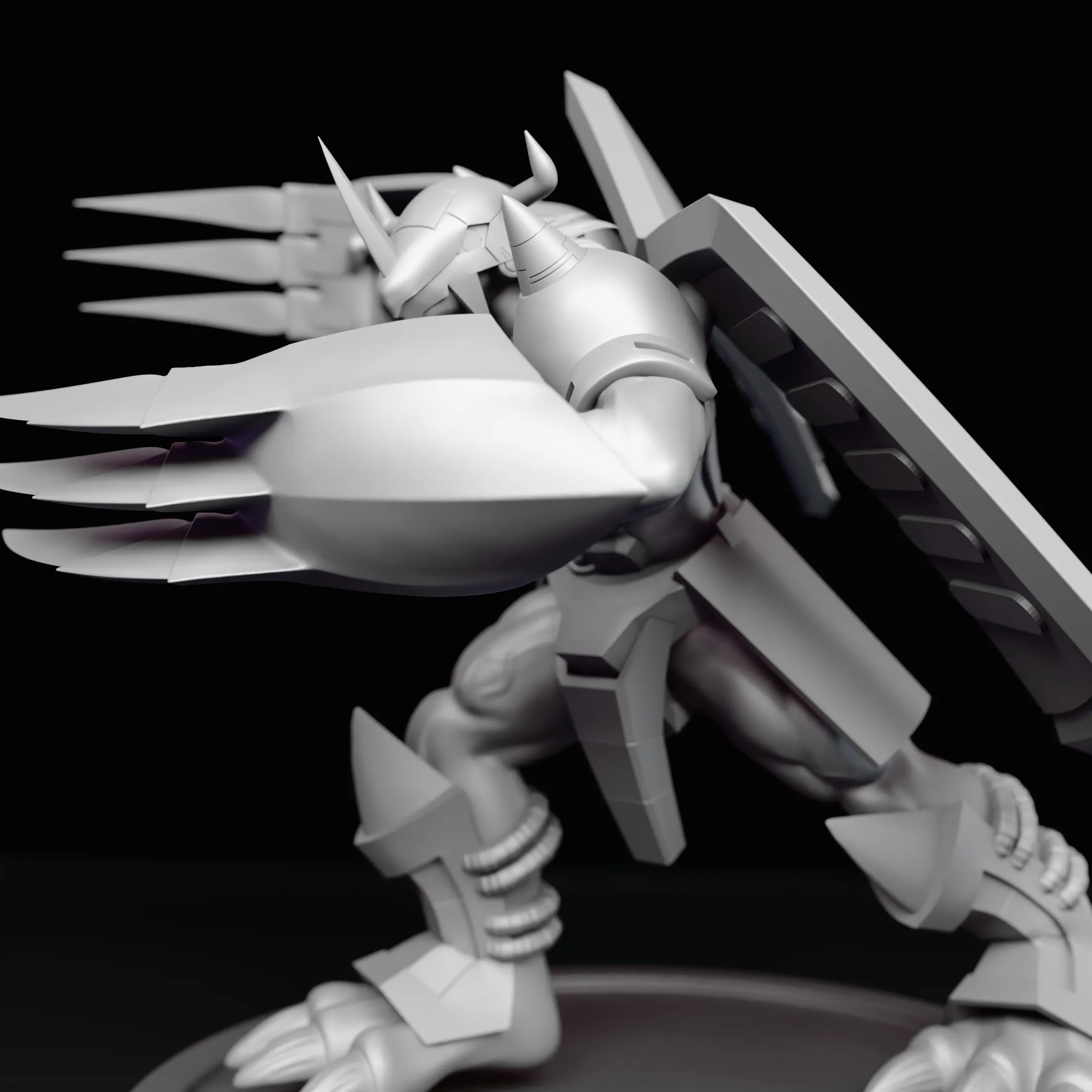 Wargreymon Multi-Part Sculpture - Digimon Fan Art