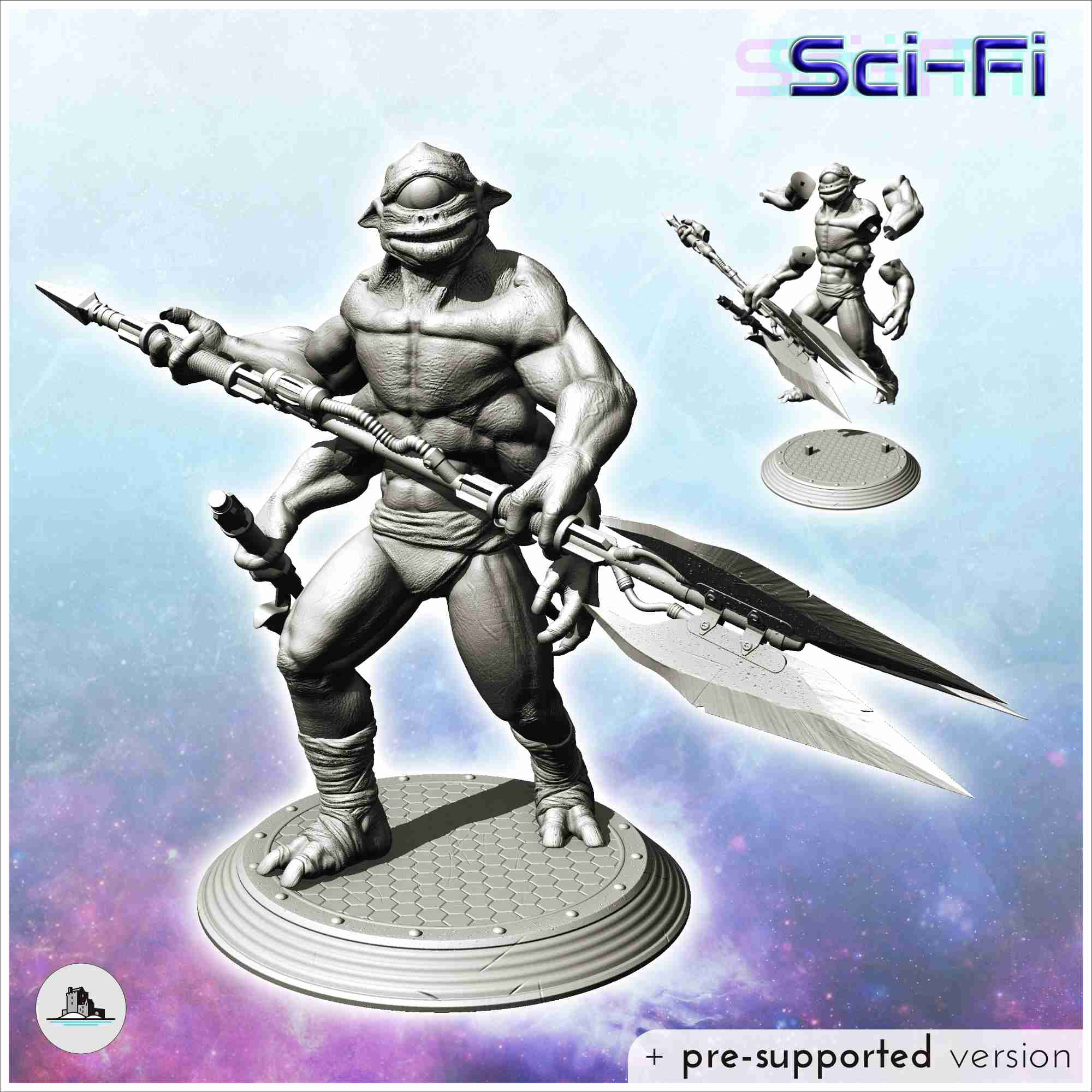 Sci-Fi alien figures pack No. 2 - science fiction miniatures | 3D models download | Creality Cloud