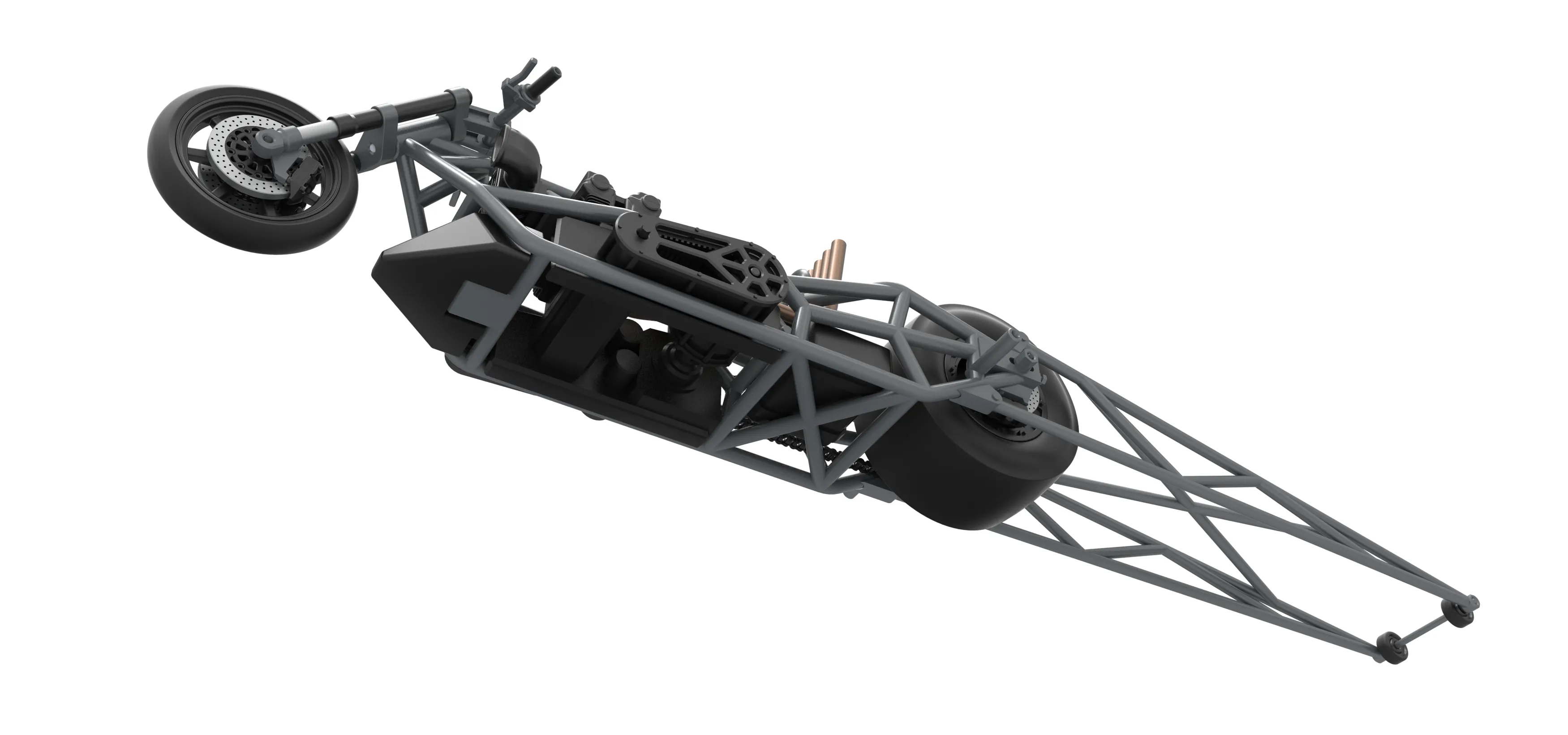 Top fuel dragster motorcycle Base Scale 1:25