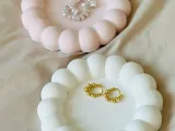 Round Bubble Trinket Tray  Jesmonite Coaster Dish  Home Deco-0