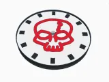 Skull Outline Wall Clock-1