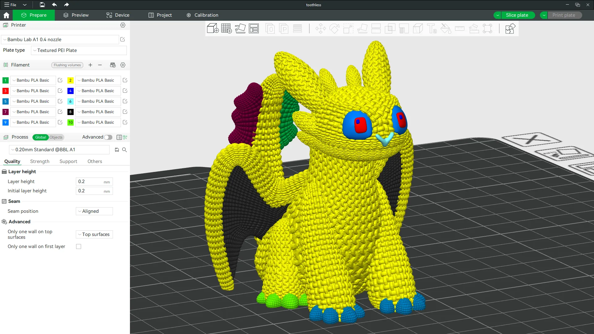 Characters & Creatures STL Download - Toothless Knitted - Crochet - 3MF ...