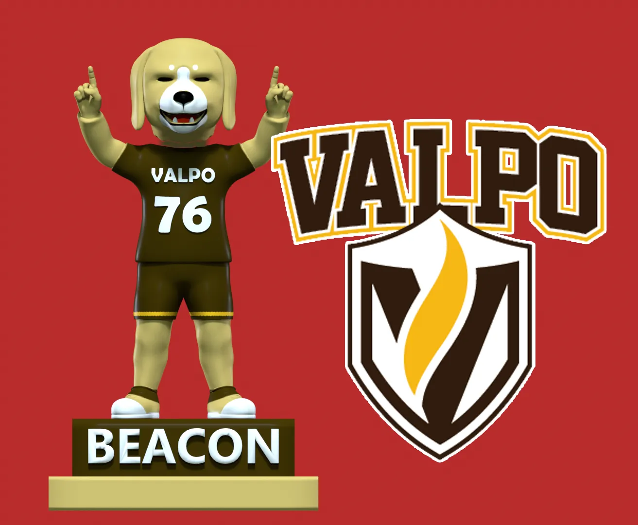 NCAA - Beacon mascot - Valparaiso University - 3d print