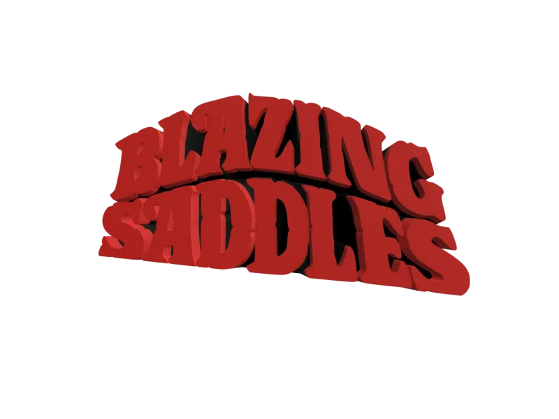 Blazing Saddles - 3D Multicolor Sign/Logo