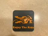 Enjoy the ride motorcycle beverage coaster-1