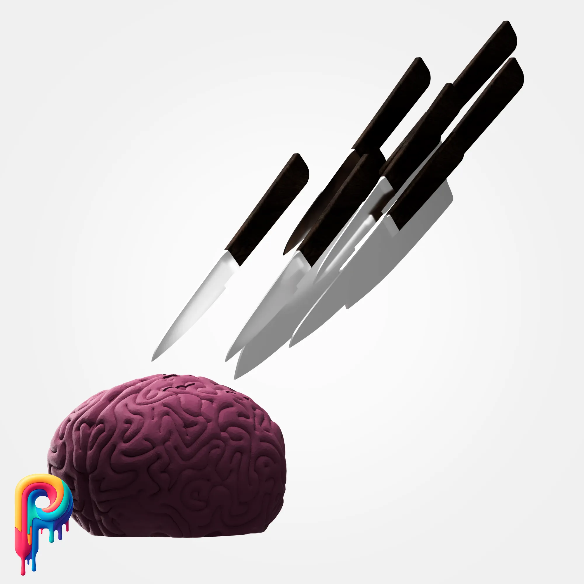 Brain Knife Holder by Polymeria