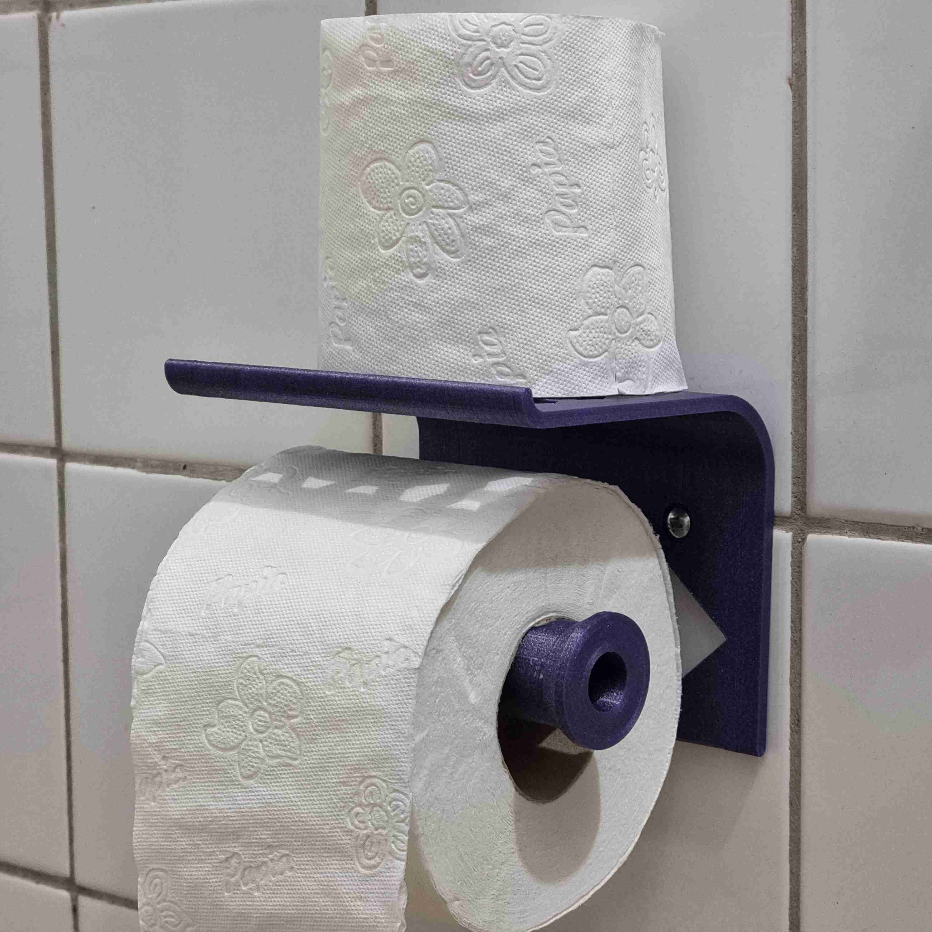 TOILET PAPER HOLDER WITHOUT MOVING PARTS ( NO SUPPORT) 3D models