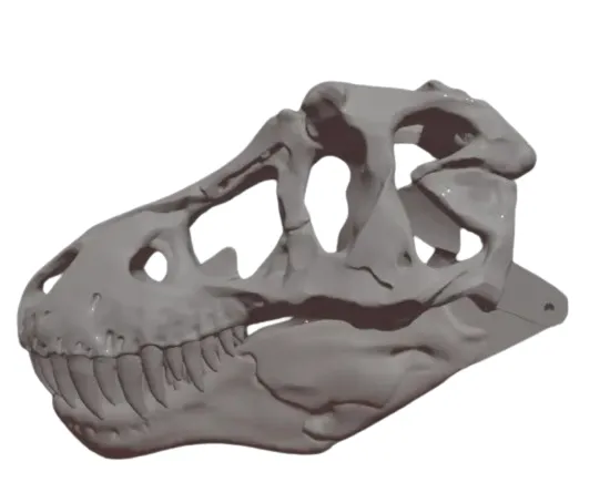 Maschera cranica di T-Rex con mascella mobile Modello 3D File STL