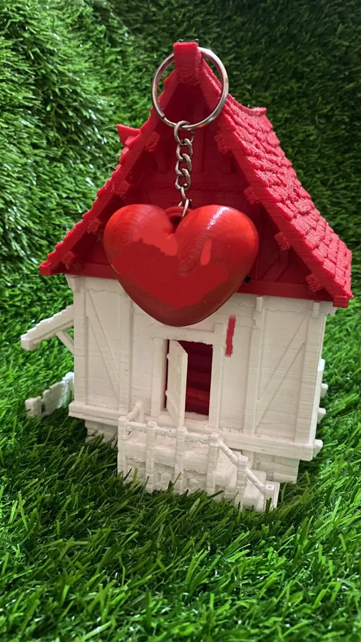 heart keychain with lithophean photo