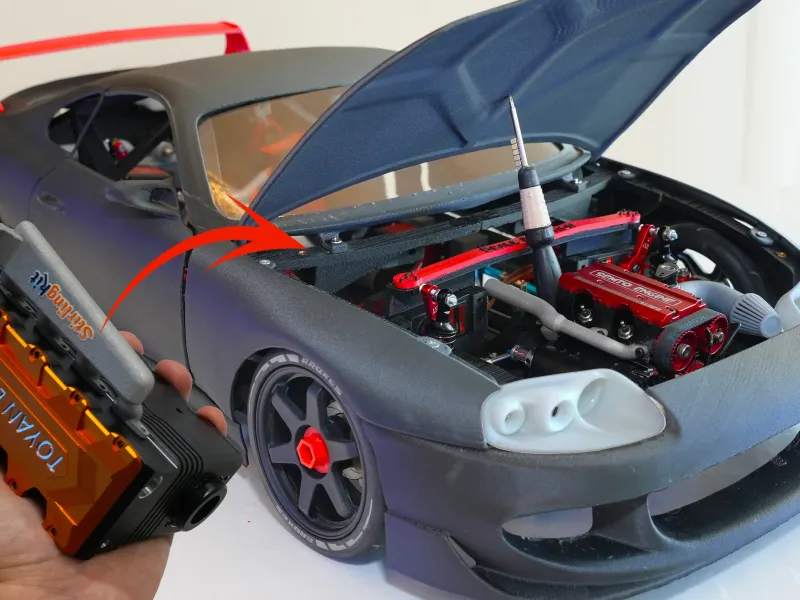 8th scale supra with 2 cylinder engine project