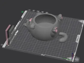 Chunky Cat Plant Pot