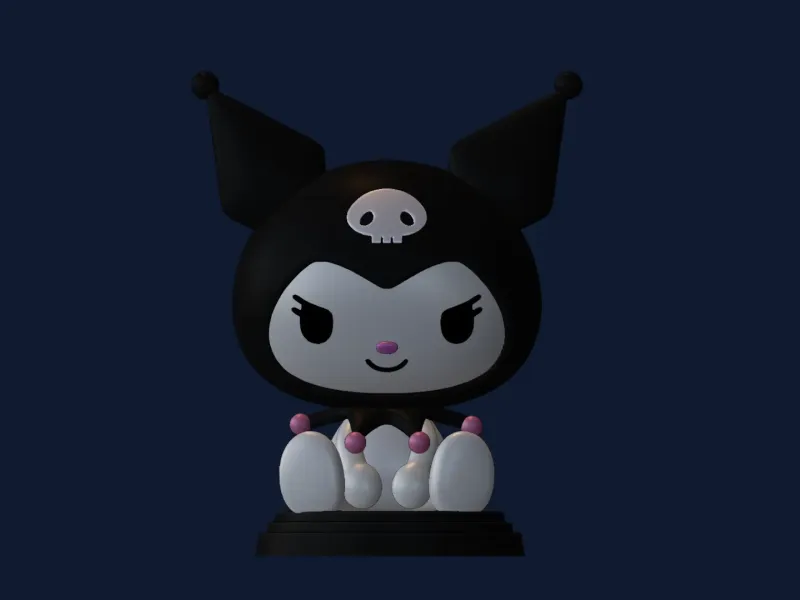 Kuromi Hello Kitty figure