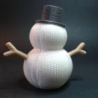 KNITTED SNOWMAN FIGURINE AND ORNAMENT - MULTIPARTS-3