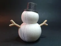 KNITTED SNOWMAN FIGURINE AND ORNAMENT - MULTIPARTS-3