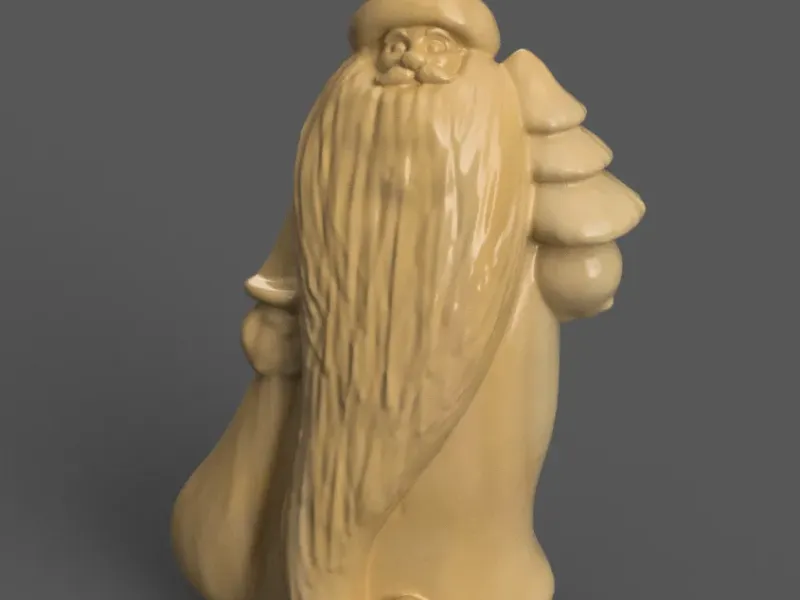 santa clause sculpture for table - desk - tree - keychain 02