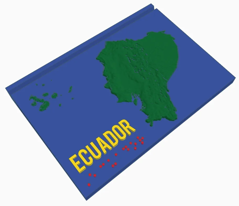 Business card holder with Ecuador Map