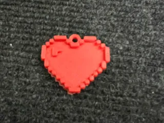 Pixel heart keychain