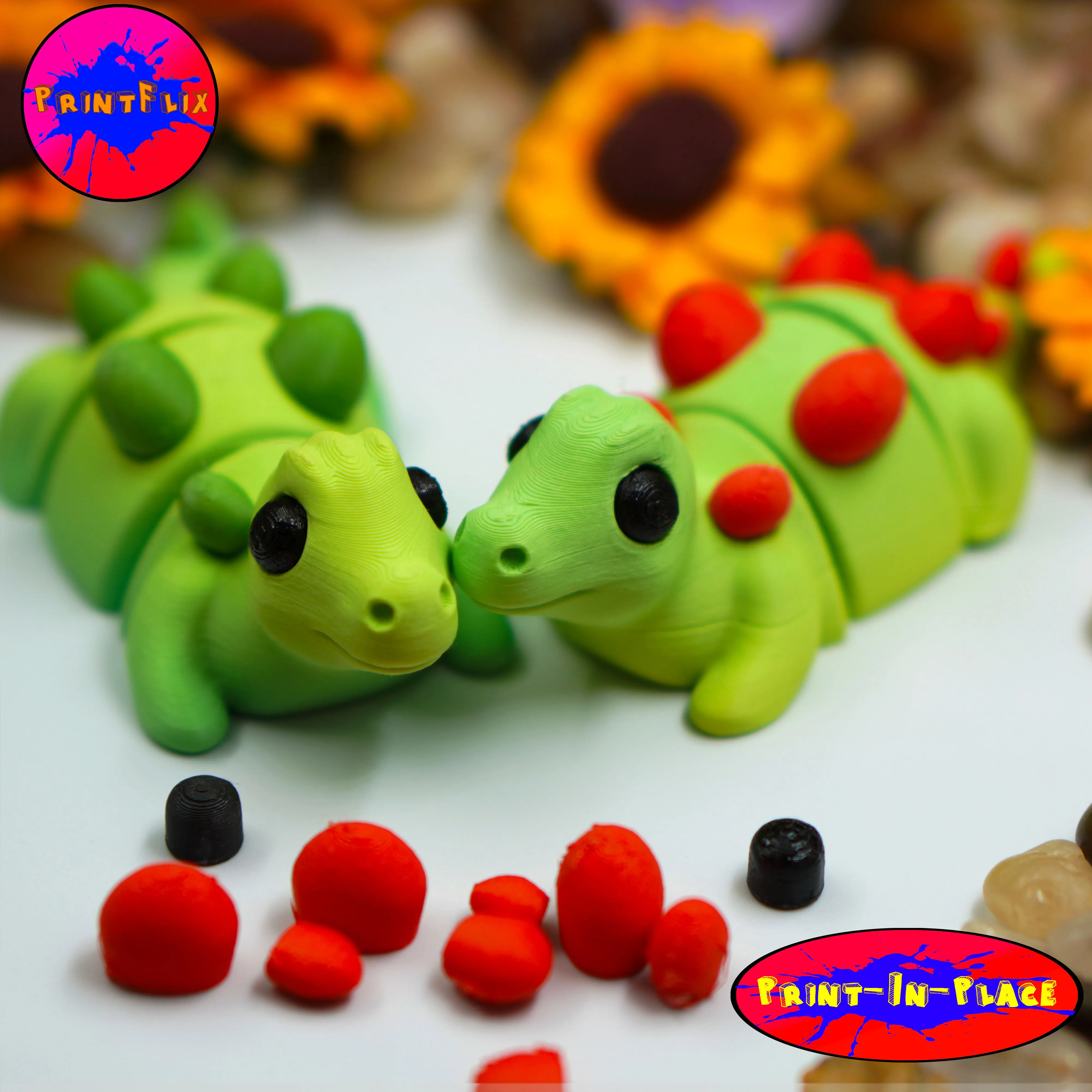Cute Flexi Tiny STEGOSAURUS (DINOSAUR)