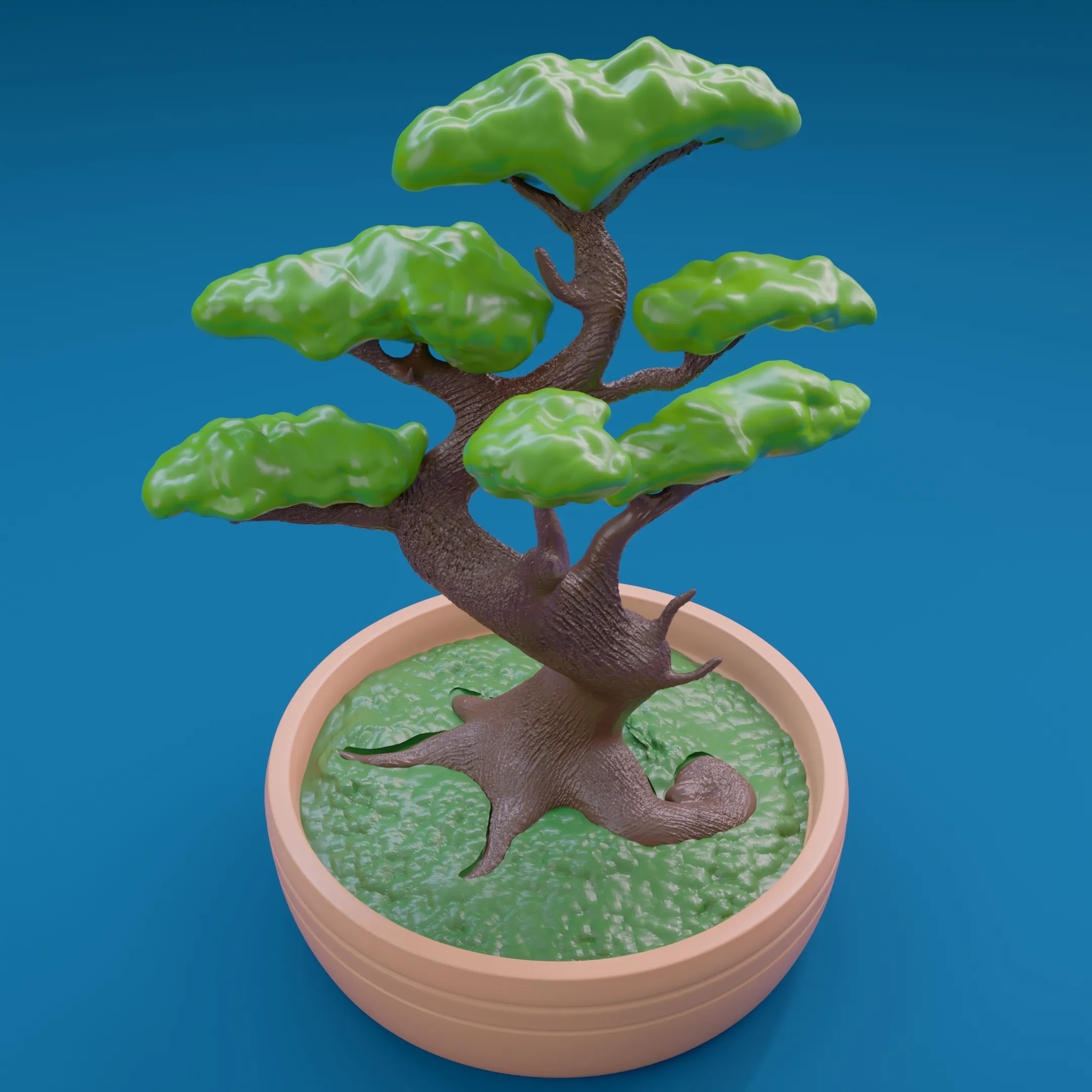 Bonsai Tree Multi-Parts 3Dプリント用STL＆3MFファイル | 室内装飾と