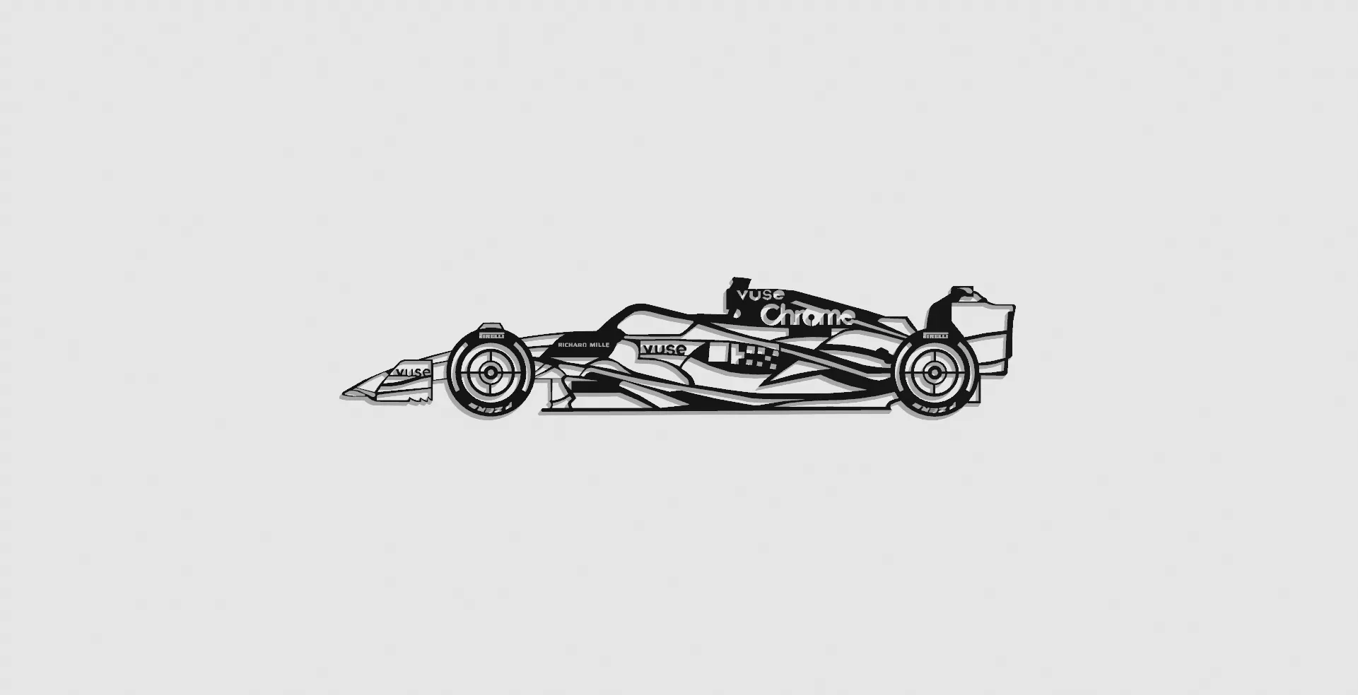 Mclaren MCL38 Silhueta lateral com pormenor