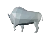 Low Poly Bison-6