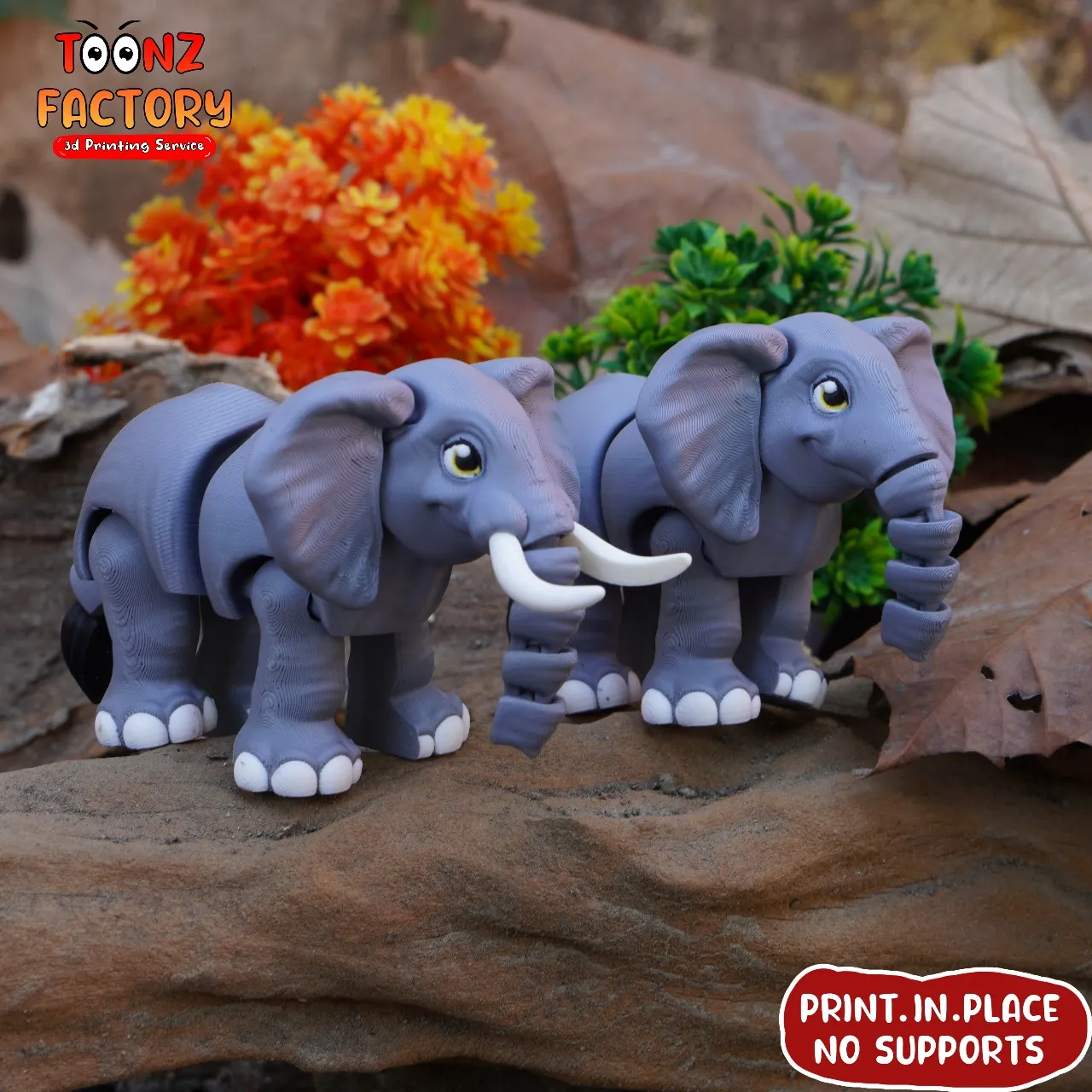 PRINT IN PLACE CUTE FLEXI ELEPHANT
