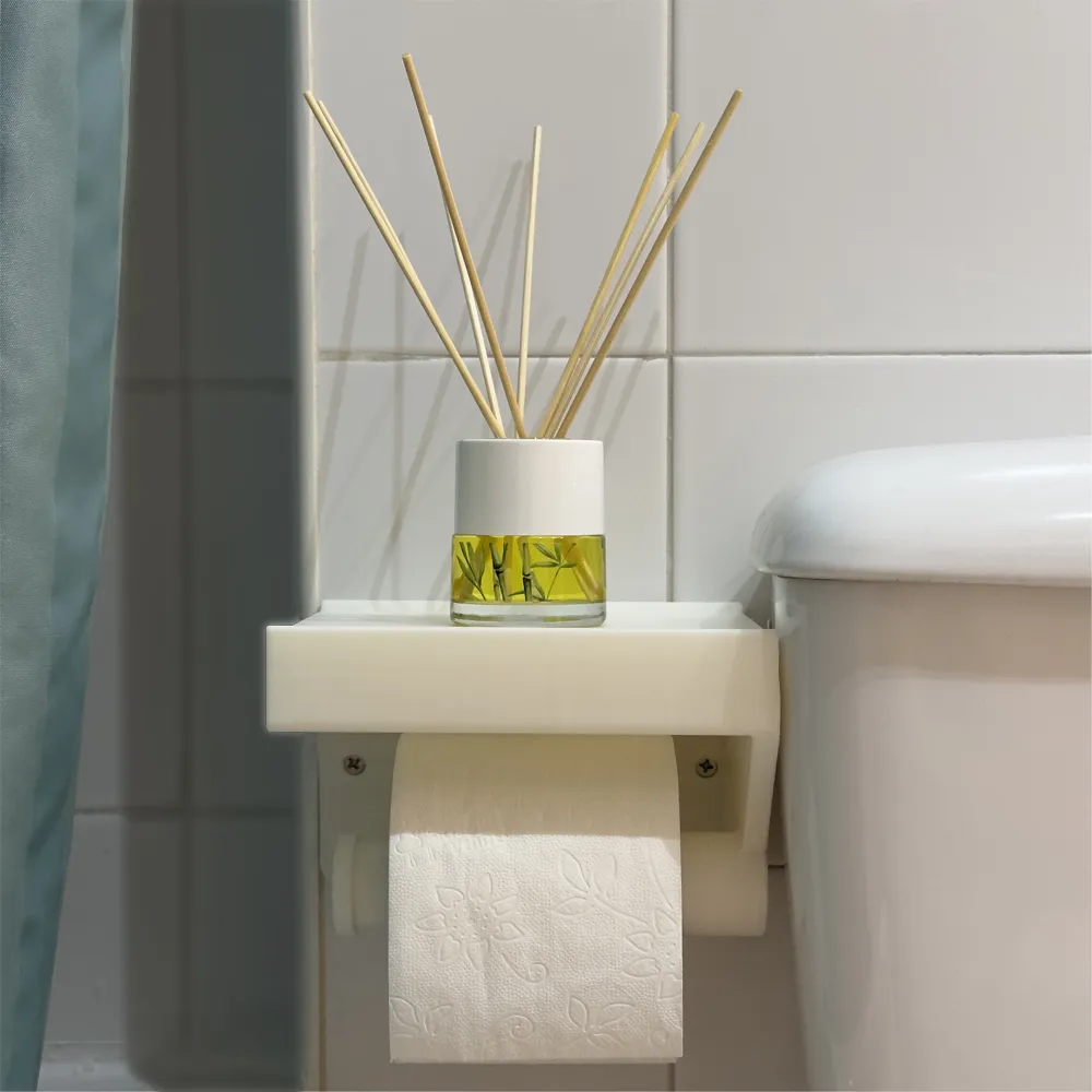 TOILET PAPER HOLDER WITH SHELF
