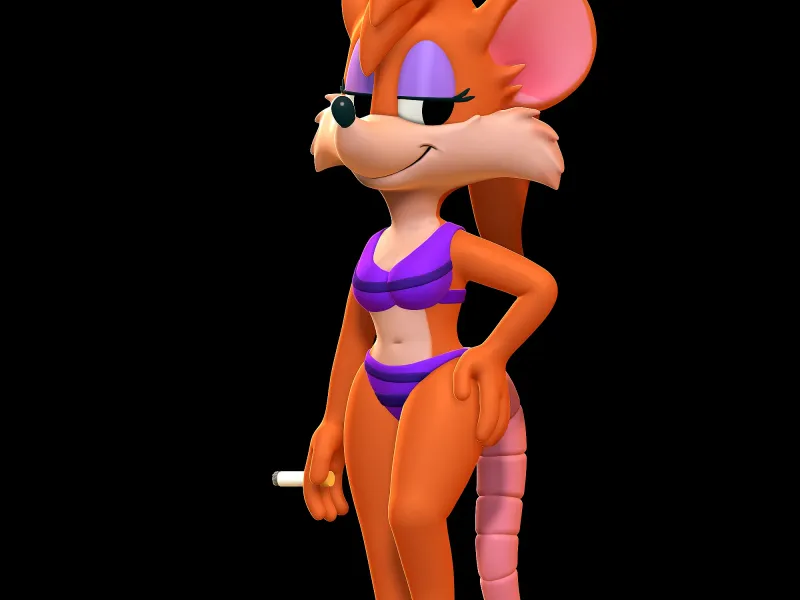 Rubella Rat with Bikini - Tiny Toons Adventures