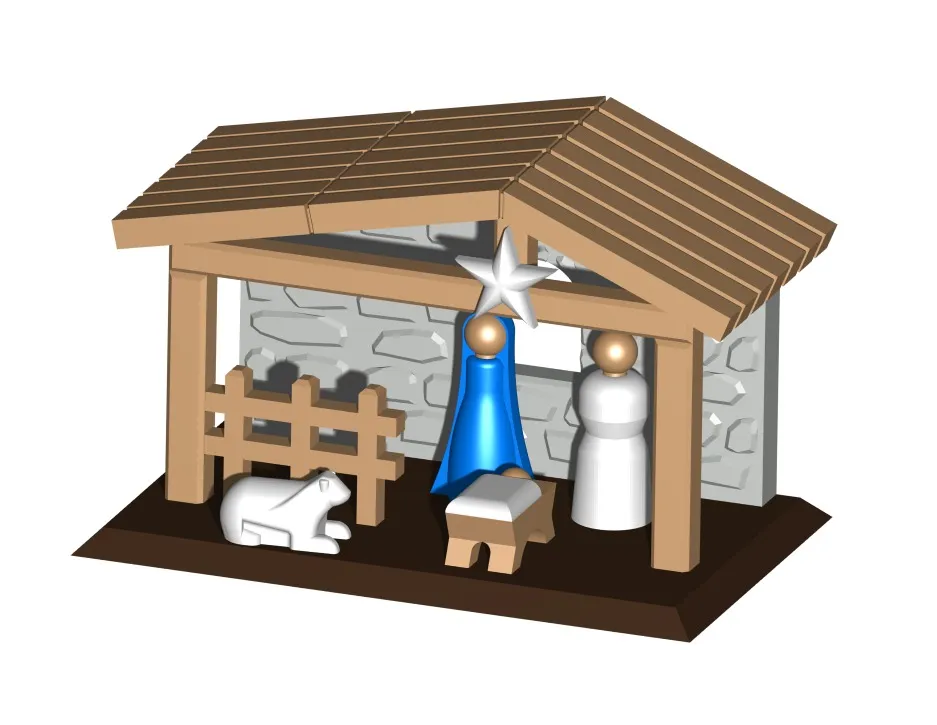 Diorama de crèche