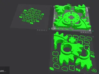 LARGE LEGO TECHNIC CLOCK
