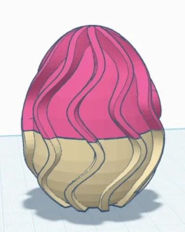 Threaded Easter egg wavy