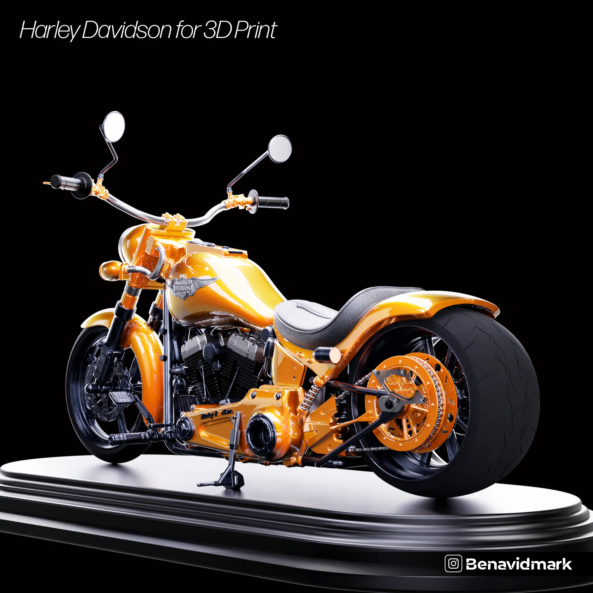 Motorcycle 3d print / Harley Davidson 3D Model for 3D Print