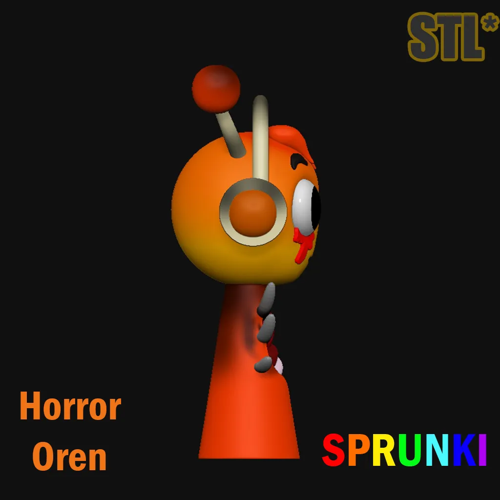 Sprunki Incredibox Horror Oren Sprunki STL 3D Character Fana
