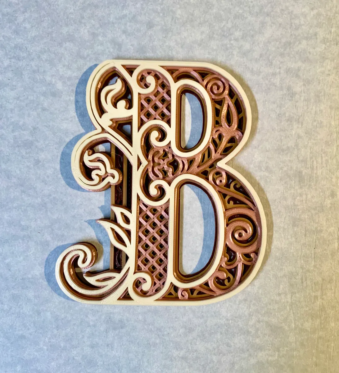 Decorated letters  A-B-C-D  - 1/7