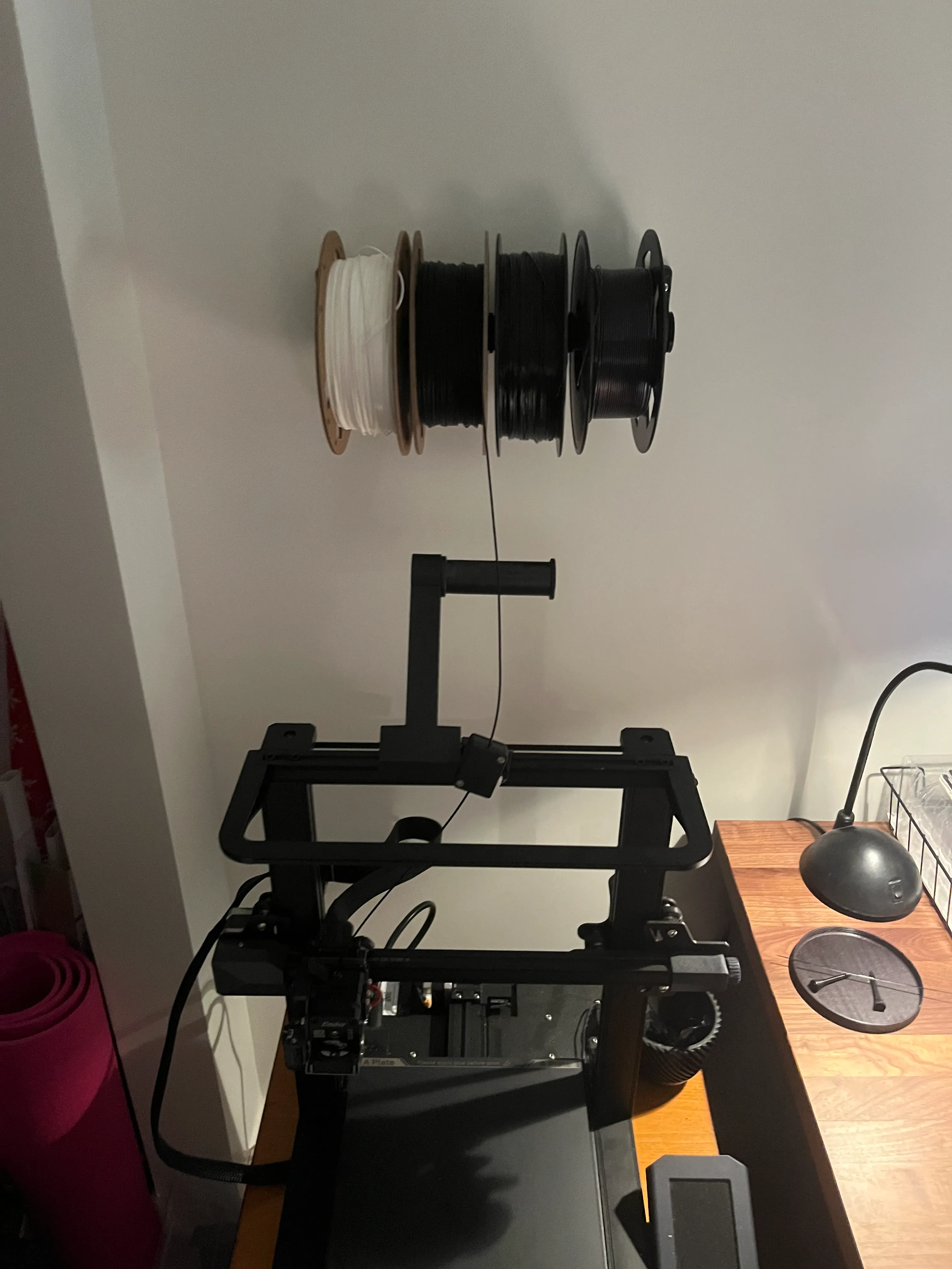 Adjustable Wall-Mounted 3D Printer Filament Holder