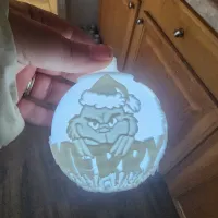 Beautiful Grinch Lithophane Christmas Ball-2