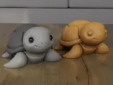 Cute Minimalist Turtle 3D Printable STL Model-1