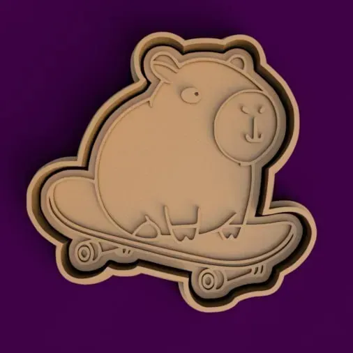 Cortante + Estampa de Carpincho / Capybara Cutter + Stamp