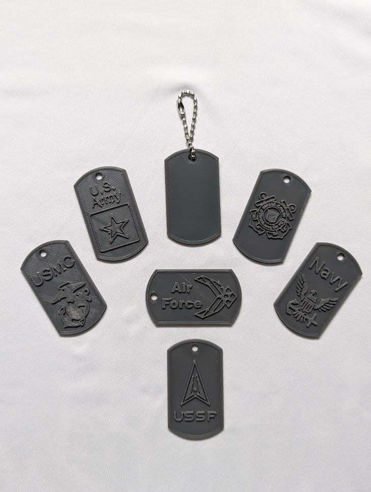 US Military Branches Dog Tags | 3D models download | Creality Cloud